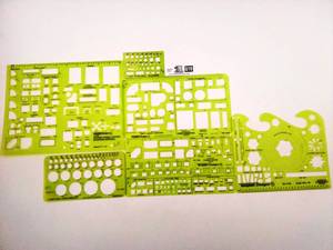 lot 019 image: Alvin Drafting Templates Bundle, Discontinued, Not Available in Stores Anyway
