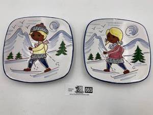 Vintage Hand Painted Plates