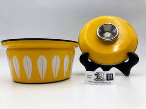 Vintage Cathrinholm Yellow Lotus Covered Stock Pot (Valued  $200)