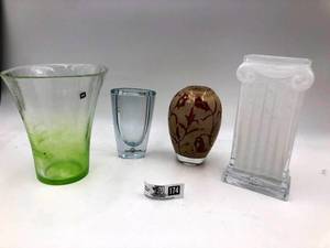 4 Assorted Vases