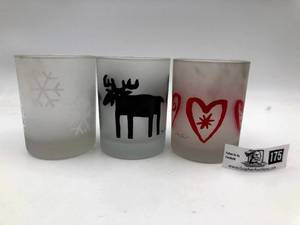 3 Christmas Candle Holders