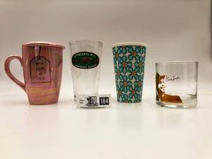 4 Drinking Glasses  (Valued  $30)