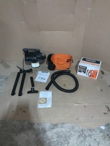 lot 11 image: 4 Gal. 5.0-Peak HP Portable WetDry Shop Vacuum with Filter, Hose and Accessories RIDGID PLUS  1-14 in. Premium Car Cleaning Accessory Kit for RIDGID WetDry Shop Vacuums