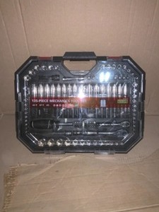 lot 27 image: Clear Case Mechanics Tool Set (135-Piece) by Husky