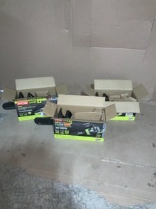 lot 53 image: MIX LOT ( 2 ) ONE 10 in. 18-Volt Lithium-Ion Cordless Battery Chainsaw (Tool Only), ( 1 )  12 IN CHAINSAW COMES IN OPEN BOX & NOT USED CONDITIONS SEE PICS