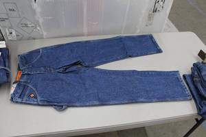 lot 7 image: Lot of (2) Riggs Workwear by Wrangler FR Carpenter Jean 30x30 Flame Resistent 100% Cotton Blue (new)