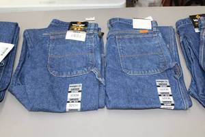 lot 20 image: Lot of (2) Riggs Workwear by Wrangler FR Carpenter Jean 32x36 Flame Resistent 100% Cotton Blue (new)