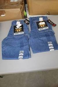 lot 17 image: Lot of (2) Riggs Workwear by Wrangler FR Carpenter Jean 31x34 Flame Resistent 100% Cotton Blue (new)