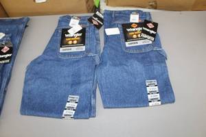 lot 18 image: Lot of (2) Riggs Workwear by Wrangler FR Carpenter Jean 31x34 Flame Resistent 100% Cotton Blue (new)