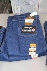 lot 40 image: Lot of (2) Wrangler FR 13 Original Jean 36x38 Flame Resistent 100% Cotton Blue (new)