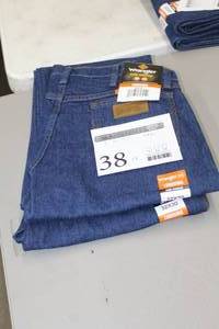 lot 38 image: Lot of (2) Wrangler FR 13 Original Jean 32x30 Flame Resistent 100% Cotton Blue (new)