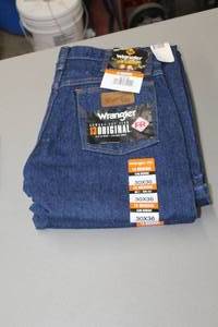 lot 36 image: Lot of (2) Wrangler FR 13 Original Jean 30x36 Flame Resistent 100% Cotton Blue (new)