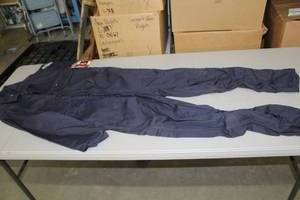 lot 5A image: Key FR Deluxe Relaxed Fit Coverall 40 Regular Flame Resistent 88% Cotton 12% Nylon Blue (new)