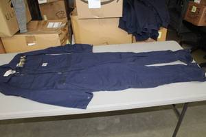 lot 5D image: Carhartt FR Bib Overall 38 Regular Flame Resistent 88% Cotton 12% High Tenacity Nylon Blue (new)
