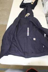 lot 83 image: Carhartt FR Heavyweight Zip-Front Sweatshirt 4X-Large Original Fit Flame Resistent Blue (new)