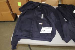 lot 72 image: National Safety Apparel FR Zip-Up Hooded Sweatshirt X-Large Flame Resistent Blue (new)