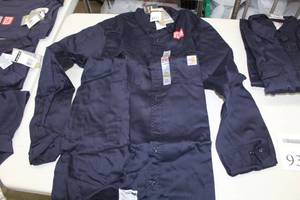 lot 93 image: Carhartt FR Work-Dry Lightweight Twill Long Sleeve Shirt Large Flame Resistent Navy (new)