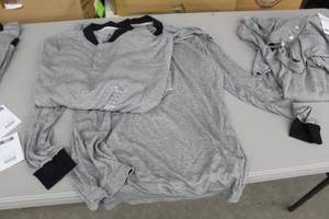 lot 124 image: Lot of (2) National Safety Apparel FR Carbon Comfort Spentex Long Sleeve Shirt X-Large Tall Flame Resistent 35% Modacrylic 35% Rayon 20% O-Pan 10% Aramid Grey (new)