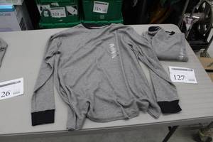 lot 127 image: Lot of (2) National Safety Apparel FR Long Sleeve Shirt 2X-Large Flame Resistent Grey (new)