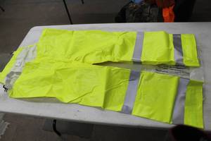lot 145 image: Tingley FR Comfort-Brite High Visibility Safety Rain Pant Medium Flame Resistent .35mm PVC on Polyester Reflective Yellow (new)