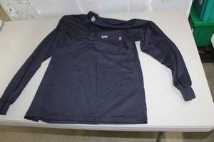 lot 136 image: Lapco FR Long Sleeve Shirt Small Regular Flame Resistent 100% Cotton Navy (new)