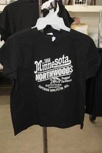 lot 232 image: Lot of (3) Alstyle T-Shirt Large 100% Cotton Black with Minnesota 1858 Northwoods Logo (new)