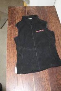 lot 292 image: Landway Zip-Up Vest Womens Small Fleece Black with Minnesota Logo (new)