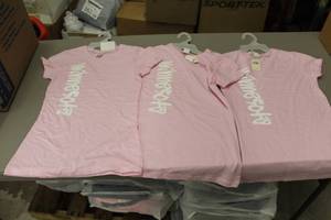 lot 289 image: Lot of (3) Tie-Dye T-Shirt Womens Medium 100% Cotton Pink with Minnesota Logo (new)