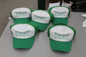 lot 337 image: Lot of (5) Baseball Cap GreenWhite with Minnesota Logo (new)