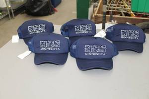lot 339 image: Lot of (5) Baseball Cap Blue with Minnesota Logo (new)