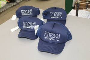 lot 343 image: Lot of (4) Baseball Cap Blue with Minnesota Logo (new)