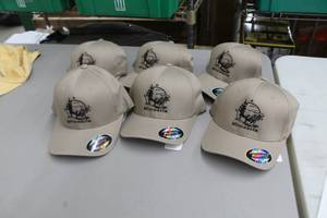 lot 349 image: Lot of (6) Flex Fit Baseball Cap SmallMedium 98% Cotton 2% Spandex Tan with Minnesota Logo (new)