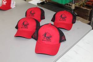 lot 357 image: Lot of (4) ML Caps Authentic Headware The Duke Baseball Cap One Size 55% Cotton 45% Polyester RedBlack with Minnesota Logo (new)