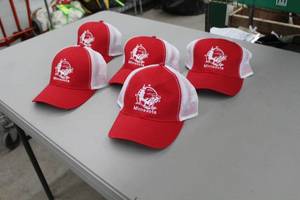 lot 358 image: Lot of (5) ML Caps Authentic Headware The Duke Baseball Cap One Size 55% Cotton 45% Polyester RedWhite with Minnesota Logo (new)