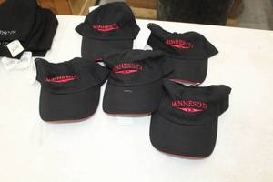 lot 369 image: Lot of (5) Rivers End Trading Company Baseball Cap Black with Minnesota Logo (new)
