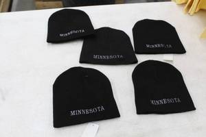 lot 412 image: Lot of (5) Knit Hat Black with Minnesota Logo (new)