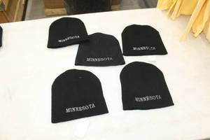 lot 415 image: Lot of (5) Knit Hat Black with Minnesota Logo (new)
