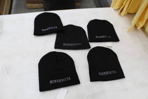 lot 417 image: Lot of (5) Knit Hat Black with Minnesota Logo (new)