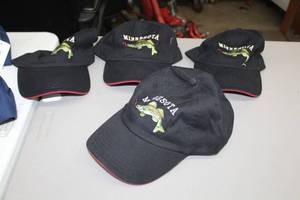 lot 394 image: Lot of (4) Baseball Cap Black with Minnesota Logo (new)