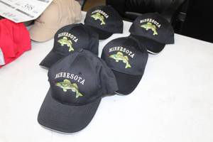 lot 395 image: Lot of (5) Baseball Cap Black with Minnesota Logo (new)