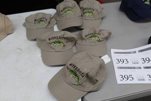 lot 396 image: Lot of (6) Baseball Cap Tan with Minnesota Logo (new)