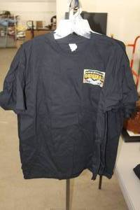 lot 489 image: Lot of (7) Gildan Heavy Cotton T-Shirt X-Large 100% Cotton Black with 2nd Amendment Americas Original Homeland Security Logo (new)