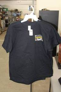 lot 488 image: Lot of (7) Gildan Heavy Cotton T-Shirt Large 100% Cotton Black with 2nd Amendment Americas Original Homeland Security Logo (new)