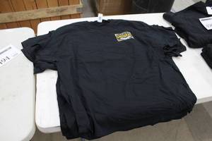 lot 494 image: Lot of (6) Gildan Heavy Cotton T-Shirt 2X-Large 100% Cotton Black with 2nd Amendment Americas Original Homeland Security Logo (new)