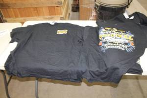 lot 495 image: Lot of (4) Gildan Heavy Cotton T-Shirt 3X-Large 100% Cotton Black with 2nd Amendment Americas Original Homeland Security Logo (new)