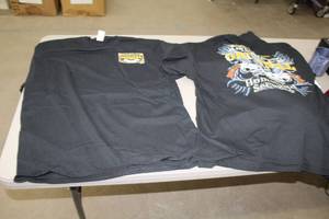 lot 502 image: Lot of (10) Gildan Heavy Cotton T-Shirt Large 100% Cotton Black with 2nd Amendment Americas Original Homeland Security Logo (new)