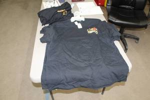 lot 576 image: Lot of (10) Gildan Heavy Cotton T-Shirt X-Large 100% Cotton Black with God Guns & Guts Made America Lets Keep All Three Logo (new)