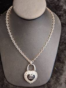 lot 267 image: Beautiful Silver Chanel Logo Necklace