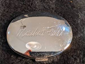 lot 63 image: Silver Compact Mirror by Marshall Fields