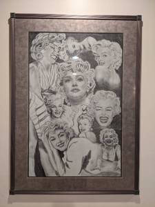 lot 164 image: Framed Black & White Poster of Marilyn Monroe